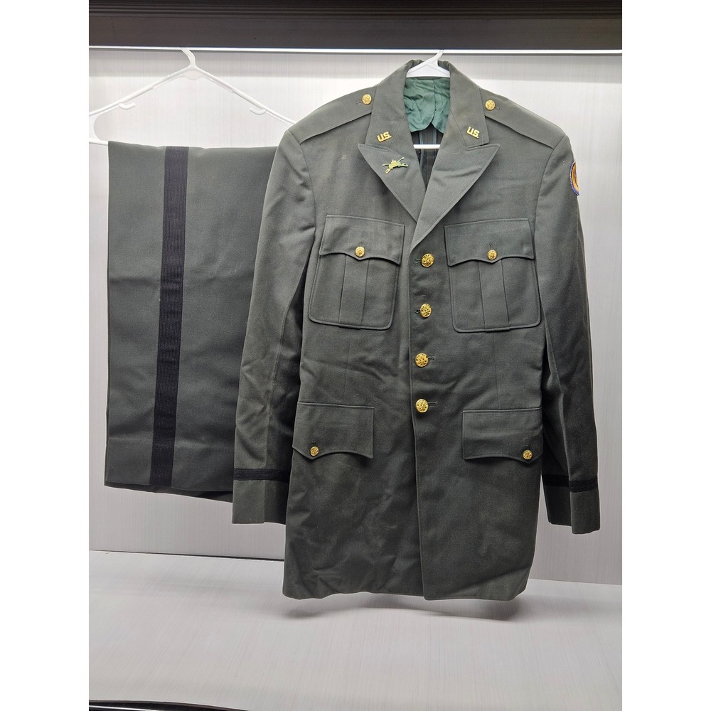 Vintage US Army Uniform Set Russell Fenn Officer Jacket & Trousers 1956